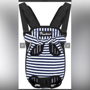 Pawaboo Navy Striped Dog Carrier Backpack